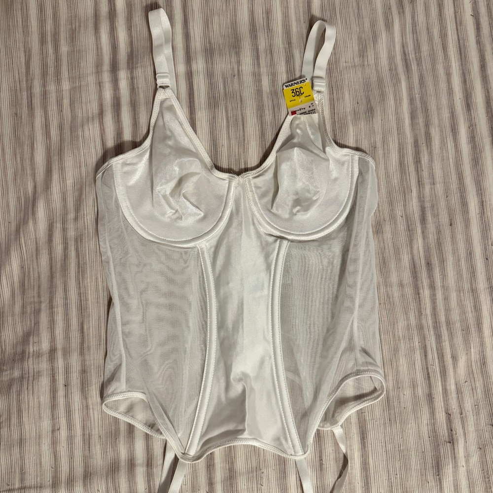 Vintage White Bustier Top